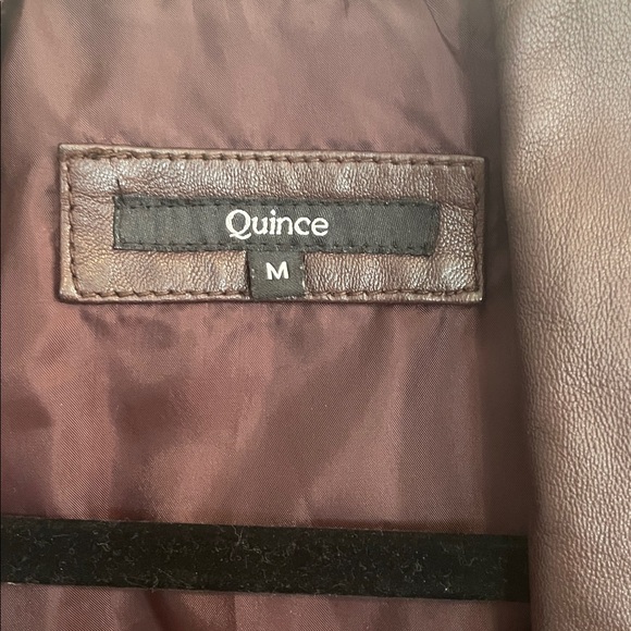 Quince 100% sheep Leather Motorcycle Jacket, color port , size medium - Picture 4 of 12